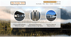 Desktop Screenshot of olecedarmillministorage.com