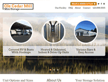 Tablet Screenshot of olecedarmillministorage.com